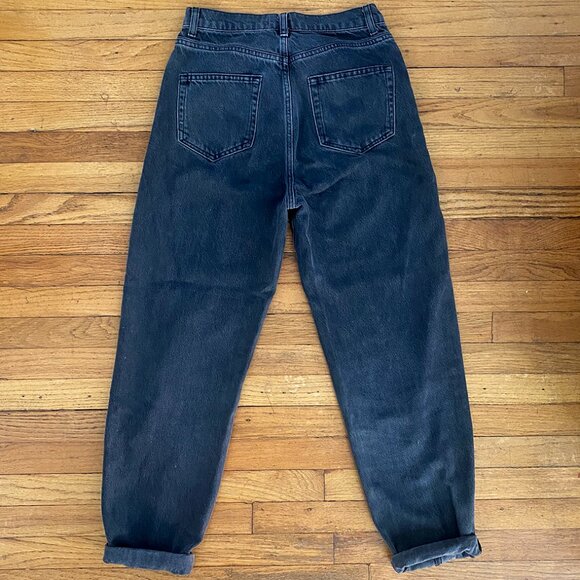 🌎 Reformation Baggy Black Barrel Jeans in Seine Wash 🌳 Size 25 - Picture 4 of 12